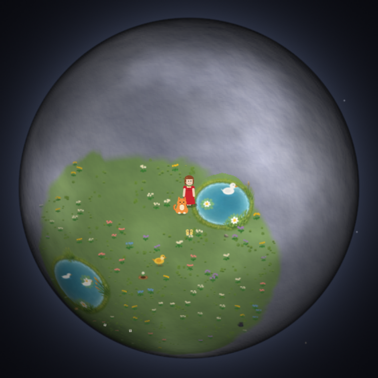 One memory has brought a meadow and pond back to life on the real game planet